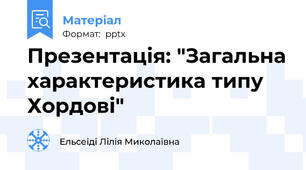 Презентація: "Загальна характеристика типу Хордові"