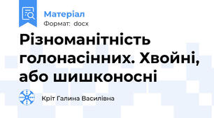 Різноманітність голонасінних. Хвойні, або шишконосні