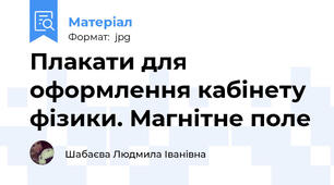 Плакати для оформлення кабінету фізики. Магнітне поле