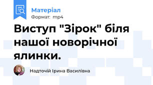 Виступ "Зірок" біля нашої новорічної ялинки.