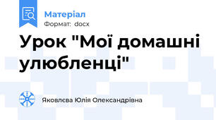 Урок "Мої домашні улюбленці"