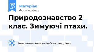 Природознавство 2 клас. Зимуючі птахи.
