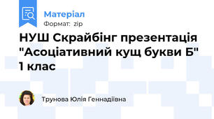НУШ Скрайбінг презентація "Асоціативний кущ букви Б" 1 клас