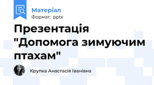 Презентація "Допомога зимуючим птахам"
