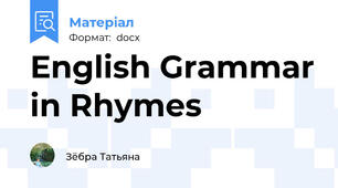 English Grammar in Rhymes