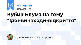 Кубик Блума на тему "Ідеї-винаходи-відкриття"