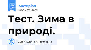 Тест. Зима в природі.