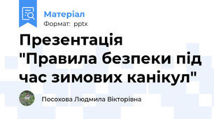Презентація "Правила безпеки під час зимових канікул"