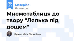 Мнемотаблиця до твору "Лялька під дощем"