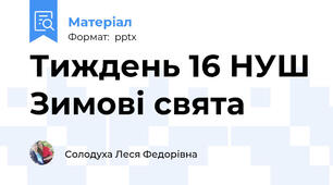 Тиждень 16 НУШ Зимові свята