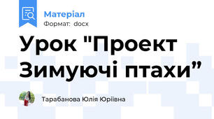 Урок "Проект Зимуючі птахи”
