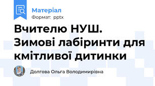 Вчителю НУШ. Зимові лабіринти для кмітливої дитинки