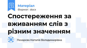 Спостереження за вживанням слів з різним значенням