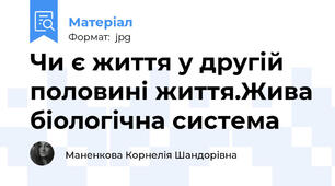 Чи є життя у другій половині життя.Жива біологічна система