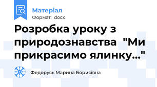 Розробка уроку з природознавства  "Ми прикрасимо ялинку..."