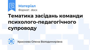 Тематика засідань команди психолого-педагогічного супроводу