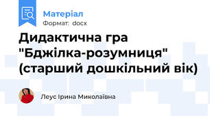 Дидактична гра "Бджілка-розумниця" (старший дошкільний вік)
