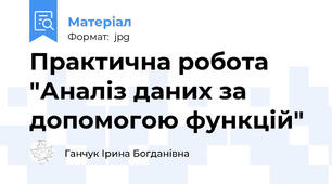 Практична робота "Аналіз даних за допомогою функцій"