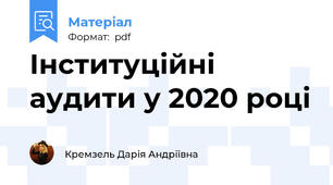 Інституційні аудити у 2020 році
