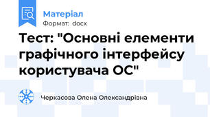 Тест: "Основні елементи графічного інтерфейсу користувача ОС"