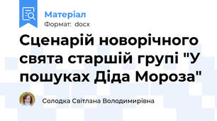 Сценарій новорічного свята старшій групі "У пошуках Діда Мороза"