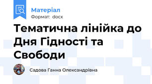Тематична лінійка до Дня Гідності та Свободи