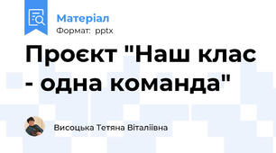 Проєкт "Наш клас - одна команда"
