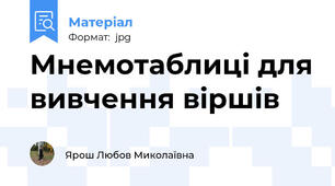 Мнемотаблиці для вивчення віршів