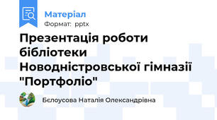 Презентація роботи бібліотеки Новодністровської гімназії "Портфоліо"