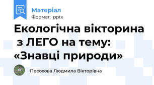 Екологічна вікторина  з ЛЕГО на тему:  «Знавці природи»