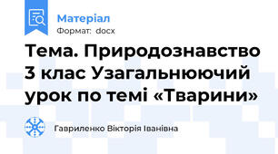 Тема. Природознавство 3 клас Узагальнюючий урок по темі «Тварини»