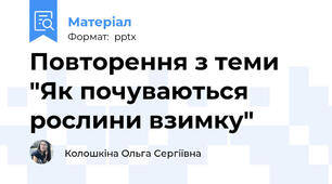 Повторення з теми "Як почуваються рослини взимку"
