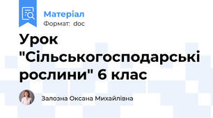 Урок "Сільськогосподарські рослини" 6 клас