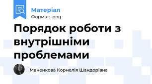 Порядок роботи з внутрішніми проблемами