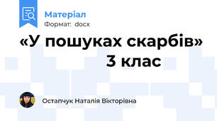 «У пошуках скарбів»                    3 клас
