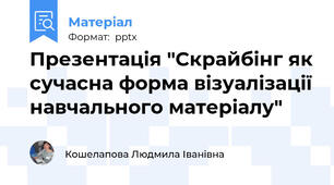 Презентація "Скрайбінг як сучасна форма візуалізації навчального матеріалу"