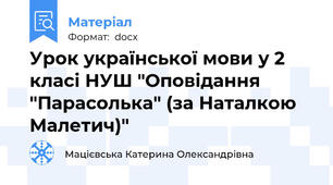 Урок української мови у 2 класі НУШ "Оповідання "Парасолька" (за Наталкою Малетич)"