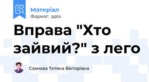 Вправа "Хто зайвий?" з лего