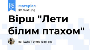 Вірш "Лети білим птахом"