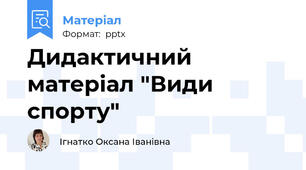 Дидактичний матеріал "Види спорту"