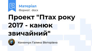 Проект "Птах року 2017 - канюк звичайний"