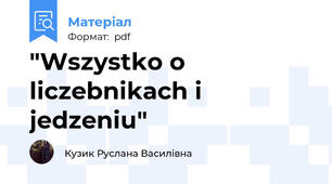 "Wszystko o liczebnikach i jedzeniu"