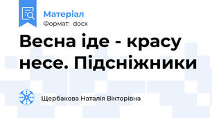 Весна іде - красу несе. Підсніжники