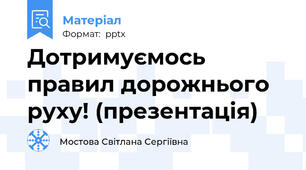 Дотримуємось правил дорожнього руху! (презентація)