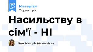Насильству в сім'ї - НІ