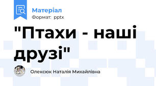 "Птахи - наші друзі"