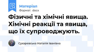 Фізичні та хімічні явища. Хімічні реакції та явища, що їх супроводжують.