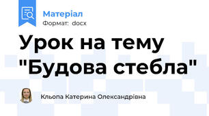 Урок на тему "Будова стебла"