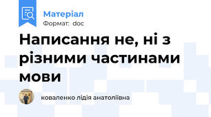 Написання не, ні з різними частинами мови