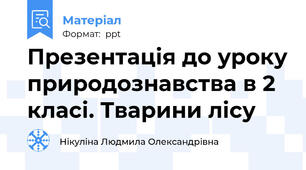 Презентація до уроку природознавства в 2 класі. Тварини лісу
